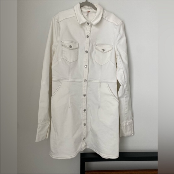 Free people denim mini dress - Picture 3 of 7